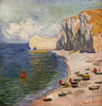 Paisajes Painting - La playa y la Falaise d Amont Claude Monet